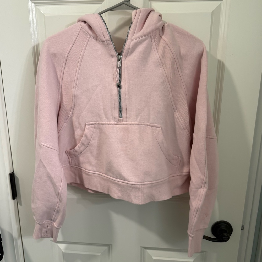 Lululemon flush pink scuba oversized half-zip hoodie XS/S